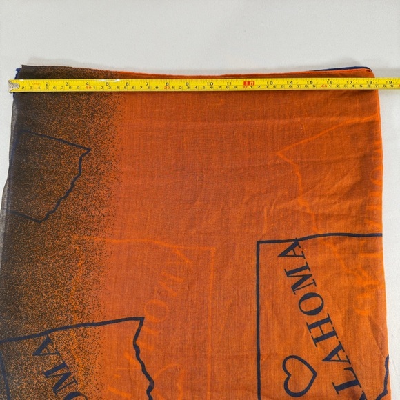 OKLAHOMA orange and blue Scarf - Picture 10 of 13